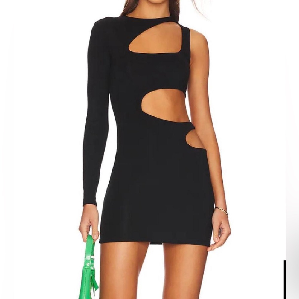 Superdown black cut out dress